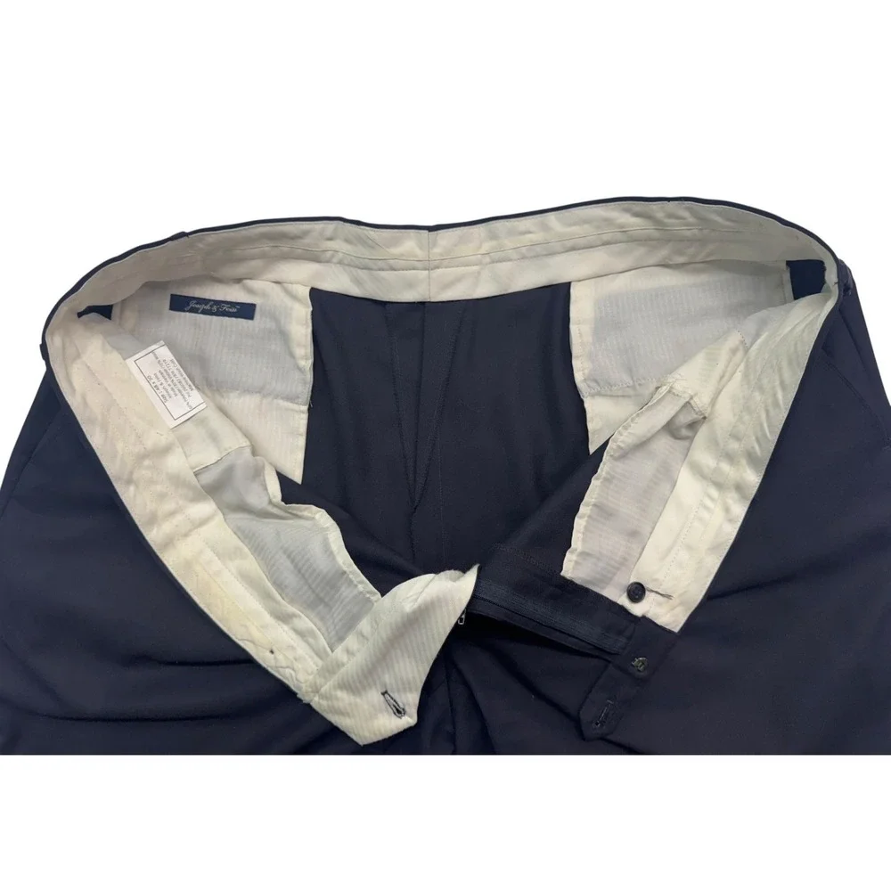 Joseph Feiss 48x30 Navy Blue Dress Suit Pants Trousers Classic Fit Flat Front